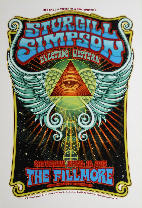 Sturgill Simpson 2015 Fillmore F1338 Poster