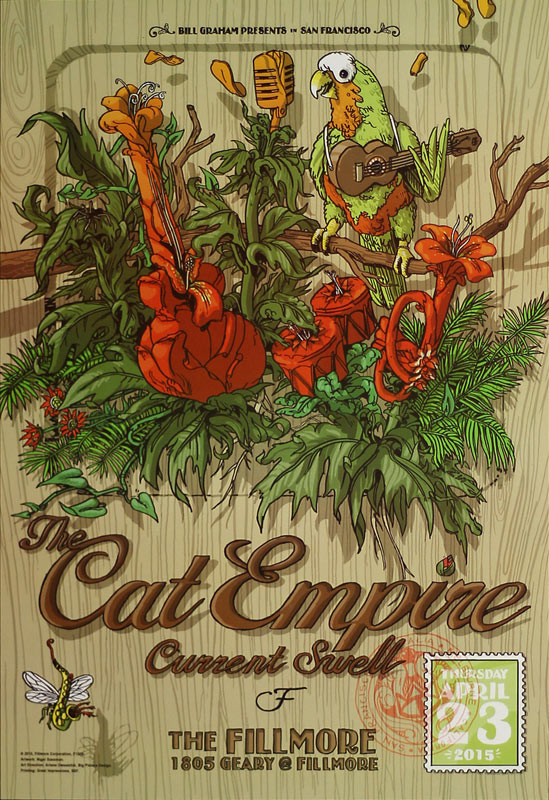 The Cat Empire 2015 Fillmore F1339 Poster