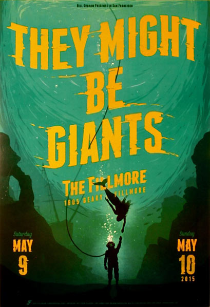 They Might Be Giants 2015 Fillmore F1341 Poster