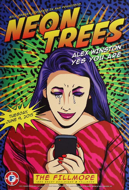 Neon Trees 2015 Fillmore F1347 Poster