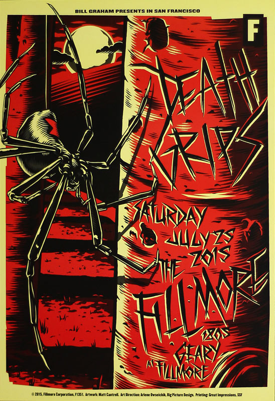 Death Grips 2015 Fillmore F1351 Poster