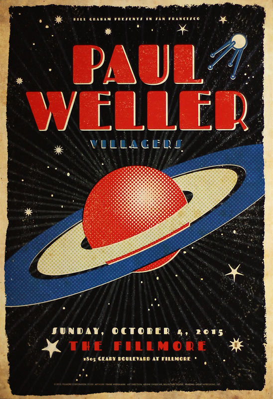 Paul Weller 2015 Fillmore F1359 Poster