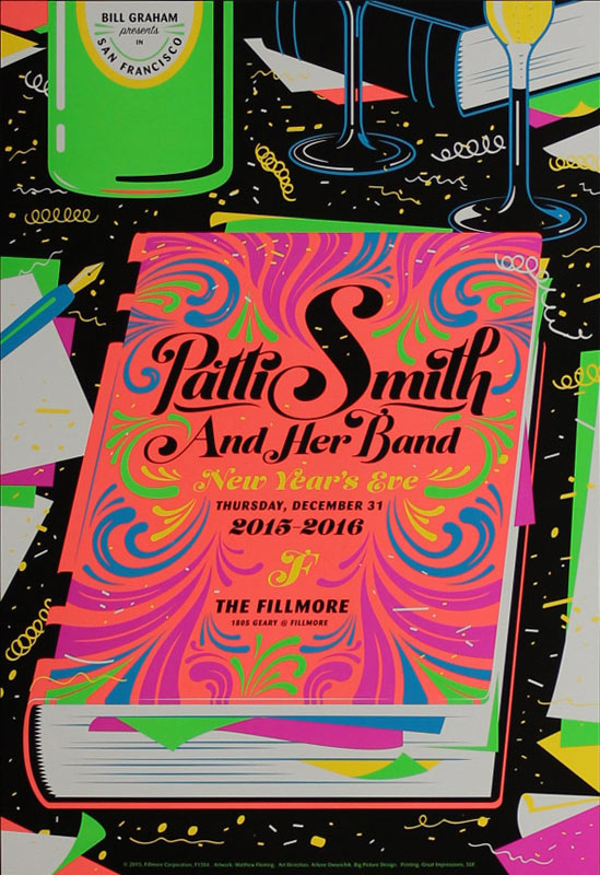 Patti Smith and Her Band 2015 Fillmore F1384 Poster