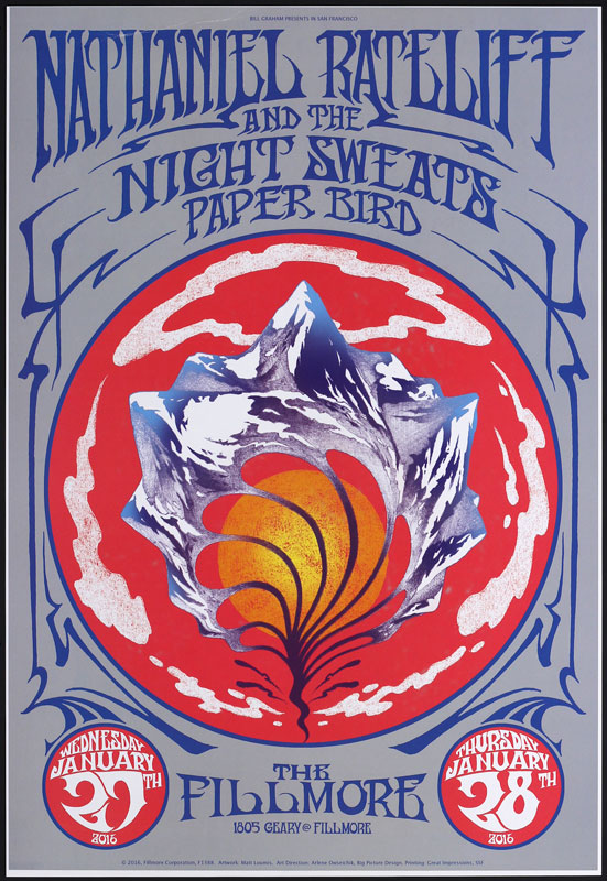 Nathaniel Rateliff and the Night Sweats 2016 Fillmore F1388 Poster