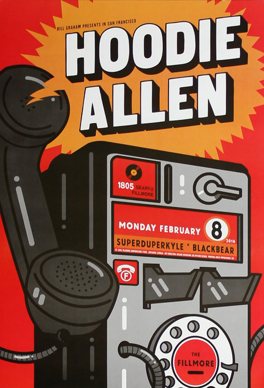 Hoodie Allen 2016 Fillmore F1392 Poster