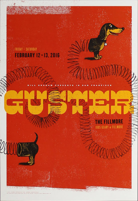 Guster 2016 Fillmore F1394 Poster