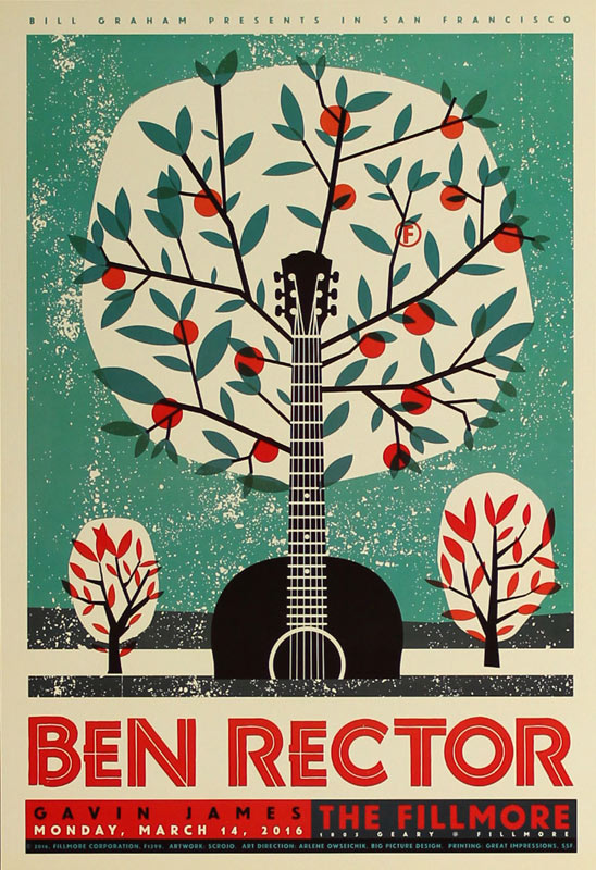 Ben Rector 2016 Fillmore F1399 Poster