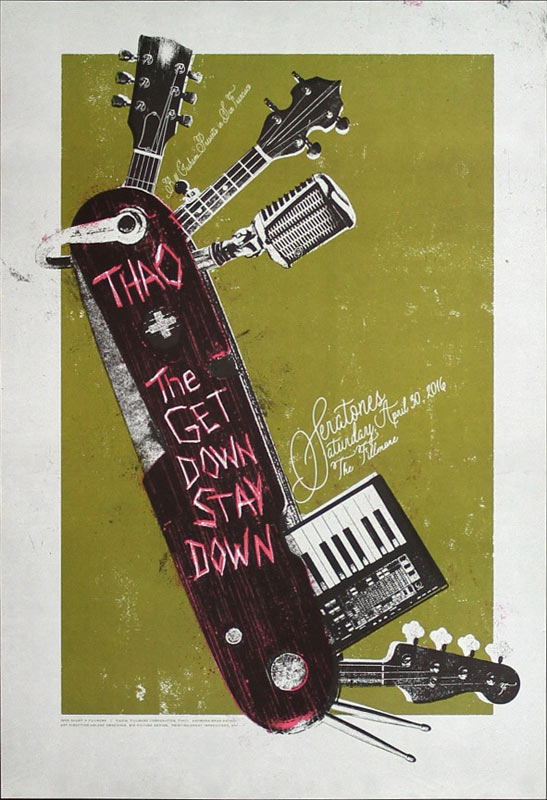 Thao and the Get Down Stay Down 2016 Fillmore F1411 Poster