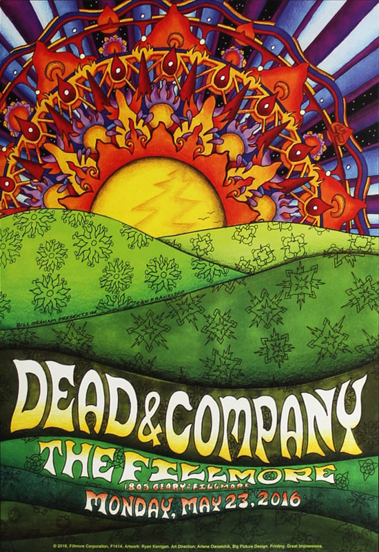 Dead and Company 2016 Fillmore F1414 Poster