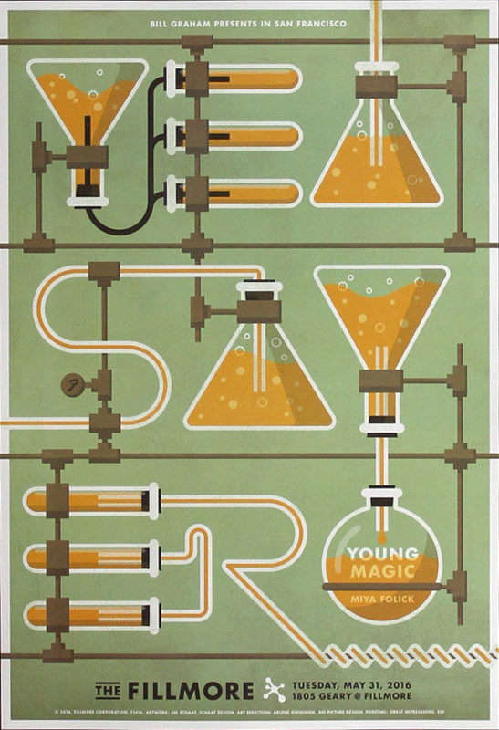 Yeasayer 2016 Fillmore F1416 Poster