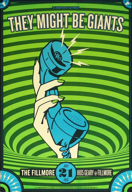 They Might Be Giants 2016 Fillmore F1420 Poster