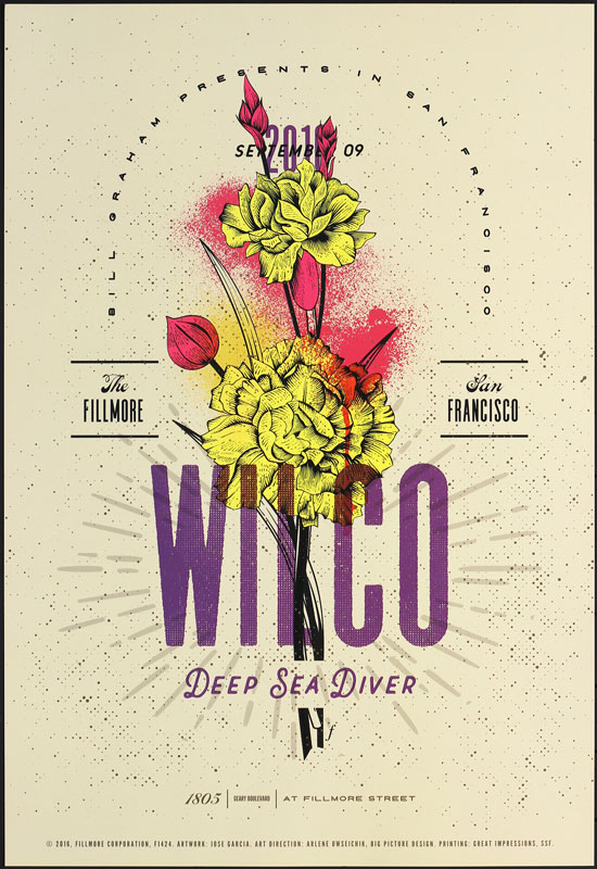 Wilco 2016 Fillmore F1424 Poster
