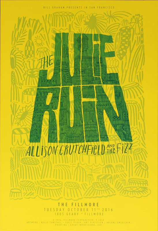 The Julie Ruin 2016 Fillmore F1434 Poster