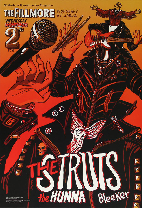 The Struts 2016 Fillmore F1443 Poster