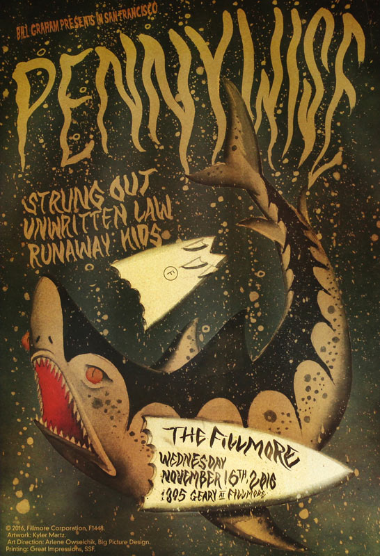 Pennywise 2016 Fillmore F1448 Poster