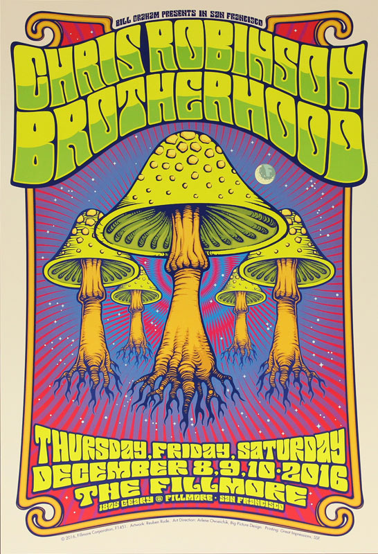 Chris Robinson Brotherhood 2016 Fillmore F1451 Poster