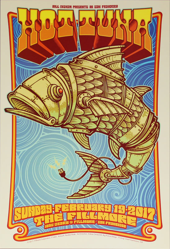 Hot Tuna 2017 Fillmore F1464 Poster