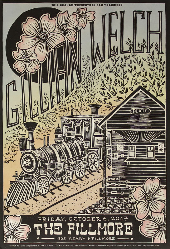 Gillian Welch 2017 Fillmore F1508 Poster