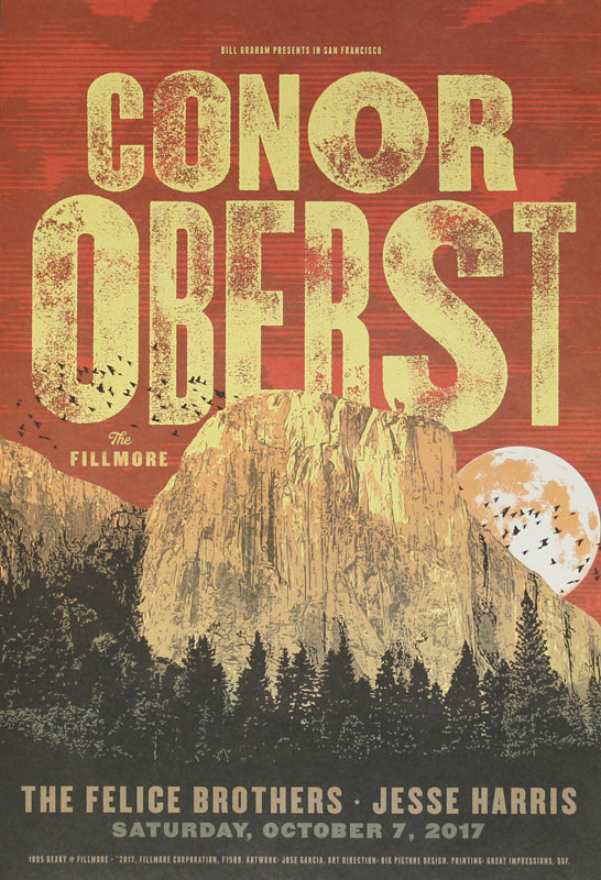 Conor Oberst 2017 Fillmore F1509 Poster