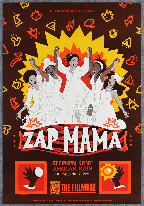 Zap Mama 1994 Fillmore F151 Poster