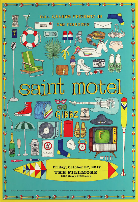 Saint Motel 2017 Fillmore F1521 Poster