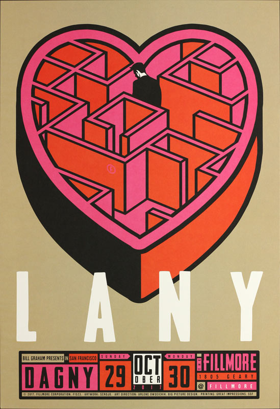 LANY 2017 Fillmore F1523 Poster