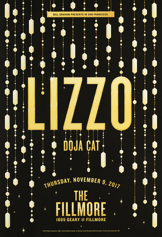 Lizzo 2017 Fillmore F1529 Poster