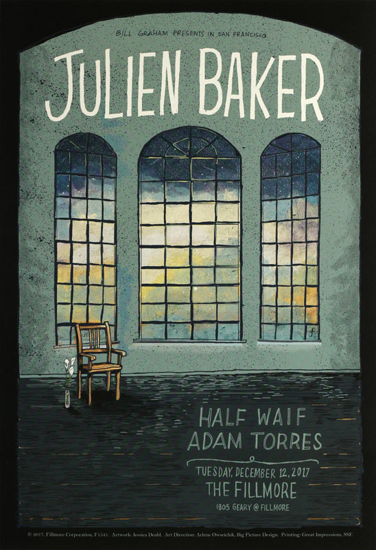 Julien Baker 2017 Fillmore F1541 Poster