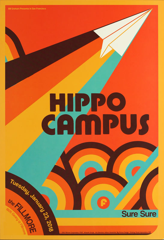 Hippo Campus 2018 Fillmore F1547 Poster