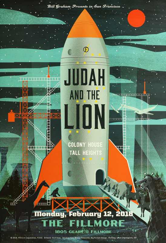 Judah and the Lion 2018 Fillmore F1550 Poster