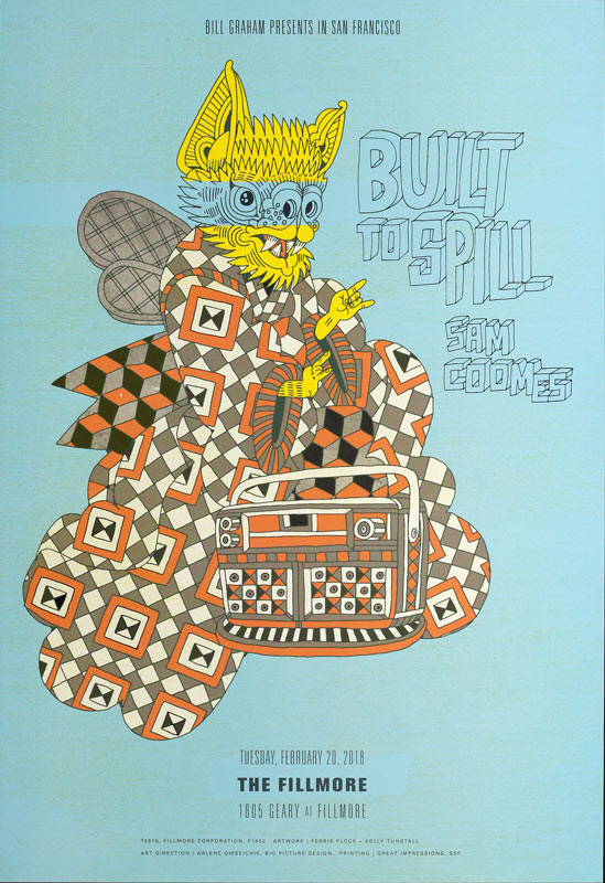 Built To Spill 2018 Fillmore F1552 Poster