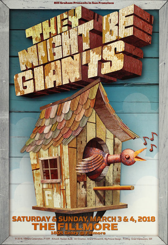 They Might Be Giants 2018 Fillmore F1559 Poster