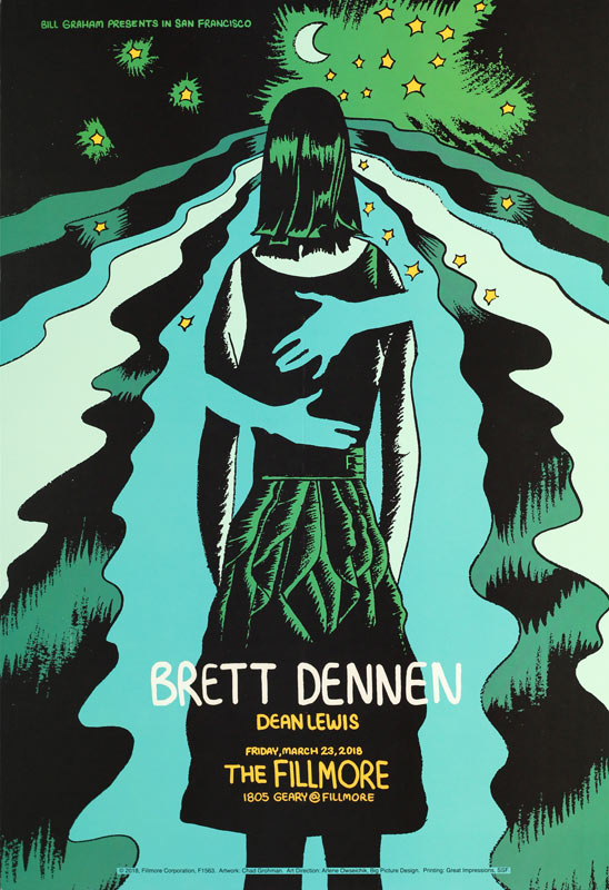 Brett Dennen 2018 Fillmore F1563 Poster