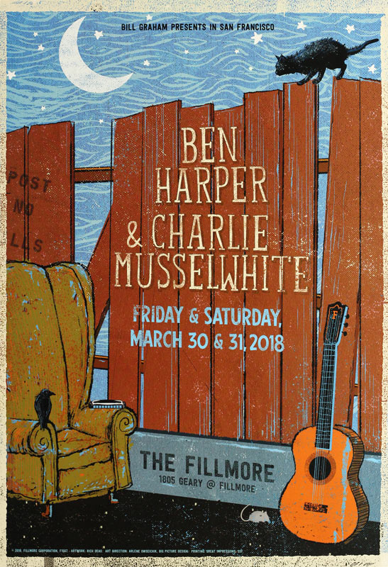 Ben Harper 2018 Fillmore F1567 Poster