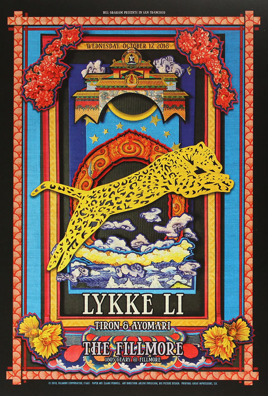 Lykke Li 2018 Fillmore F1607 Poster