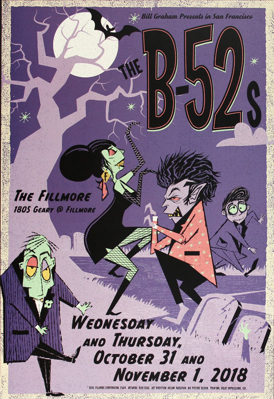 The B-52s 2018 Fillmore F1609 Poster