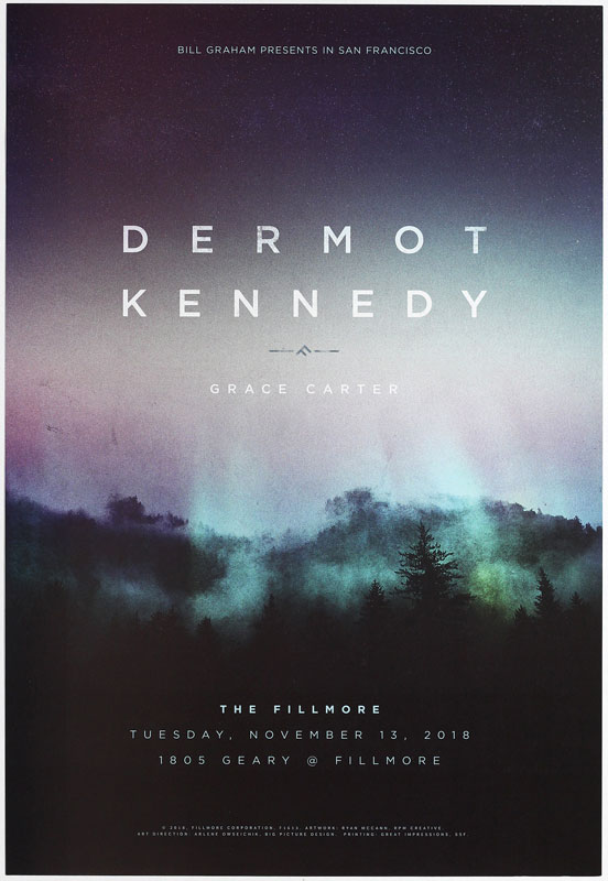 Dermot Kennedy  Fillmore F1613 Poster