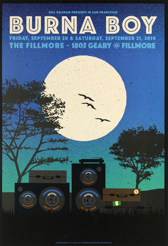 Burna Boy  Fillmore F1655 Poster