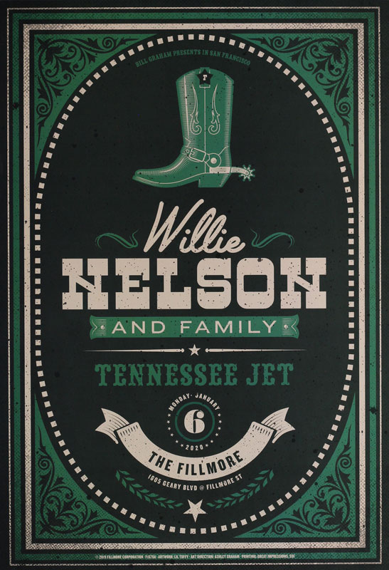 Willie Nelson  Fillmore F1678A Poster