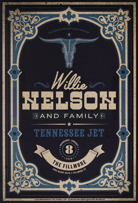 Willie Nelson  Fillmore F1678B Poster