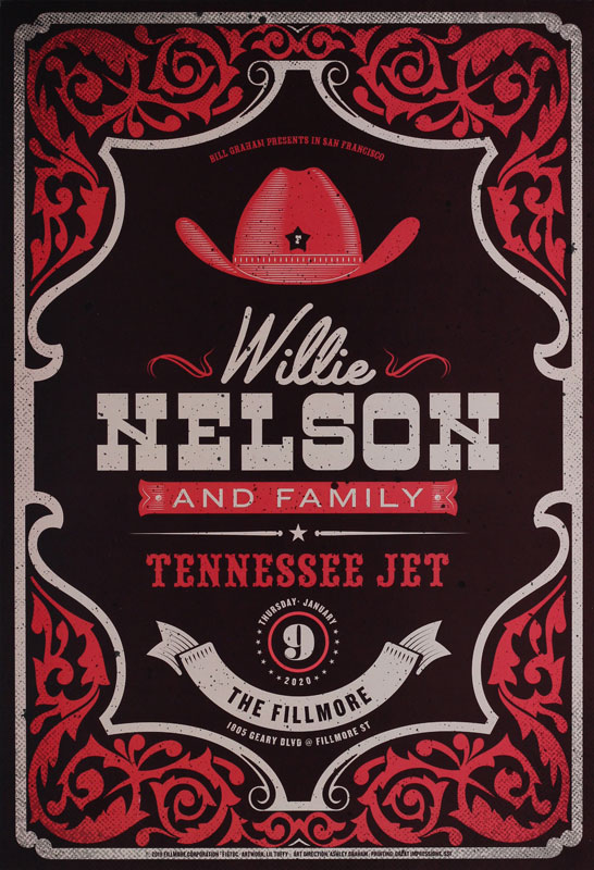 Willie Nelson  Fillmore F1678C Poster