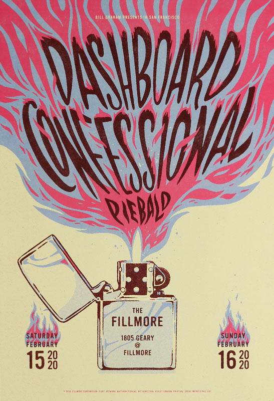 Dashboard Confessional  Fillmore F1687 Poster