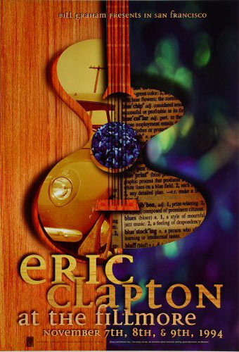 Eric Clapton 1994 Fillmore F169 Poster