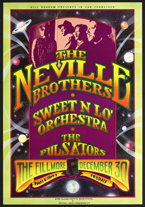 The Neville Brothers 1994 Fillmore F173 Poster