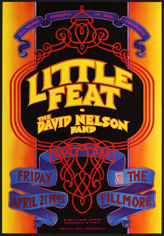 Little Feat 1995 Fillmore F185 Poster