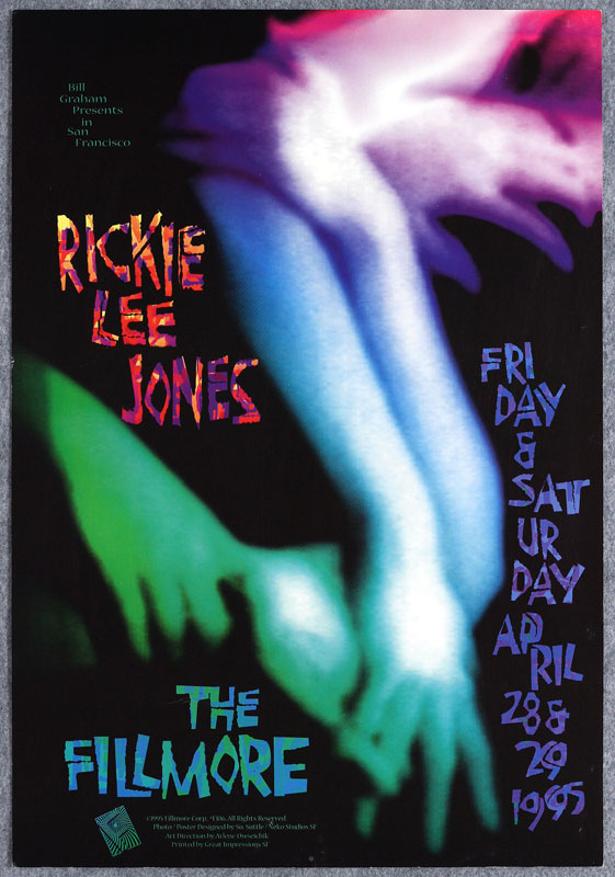 Rickie Lee Jones 1995 Fillmore F186 Poster
