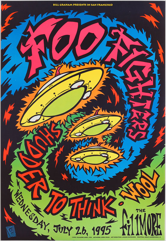 Foo Fighters 1995 Fillmore F195 Poster