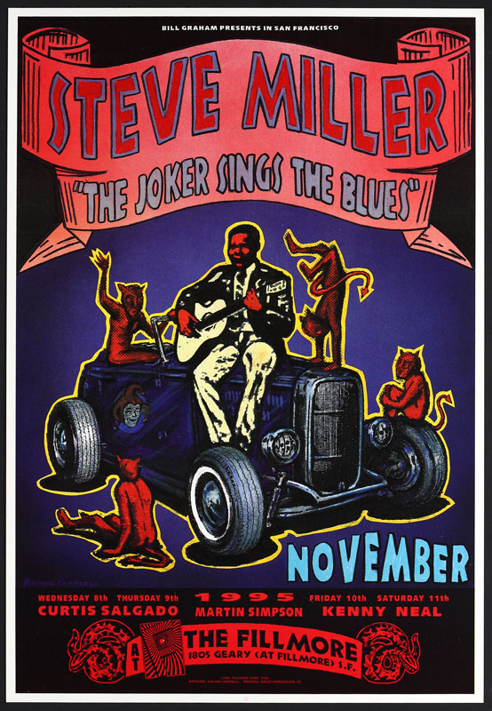 The Steve Miller Blues Band 1995 Fillmore F202 Poster