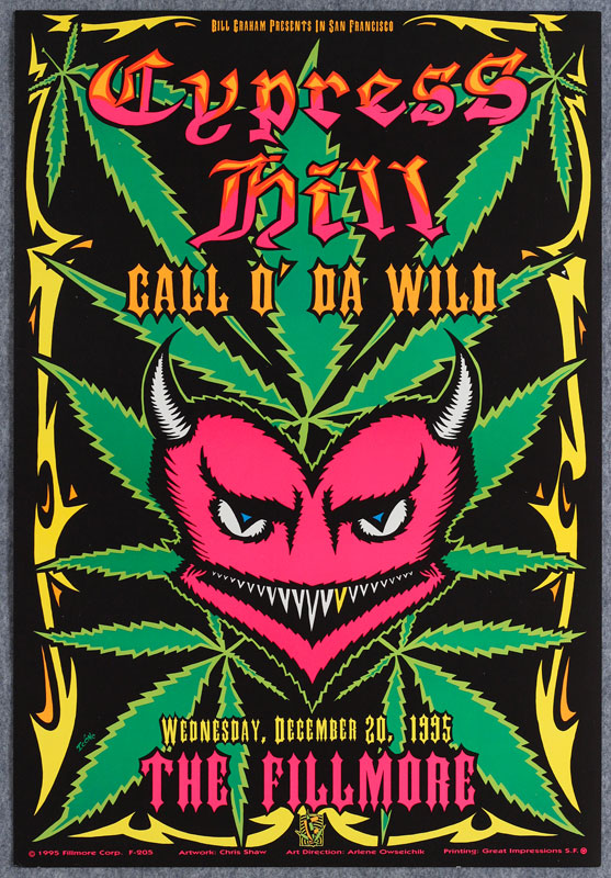 Cypress Hill 1995 Fillmore F205 Poster