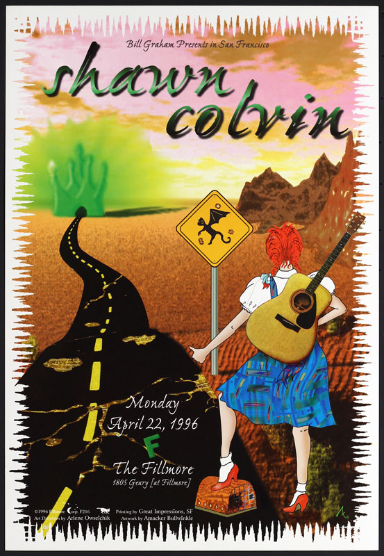 Shawn Colvin 1996 Fillmore F216 Poster